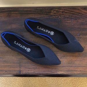Rothys the point black shoes